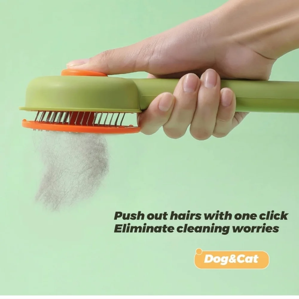 Pet Brush with Release One Push Button